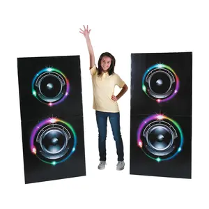 Vibrant Dance Party Speaker Cardboard Cutout Stand-Ups - 2 Pc.
