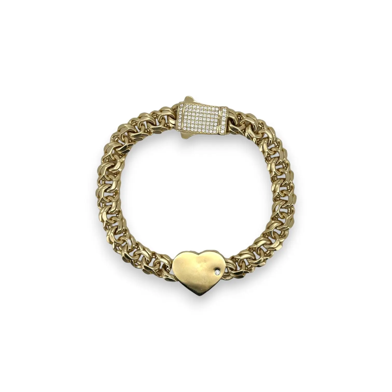 Heart Bracelet - 14K Yellow Gold Heart Bracelet - 14K Yellow Gold