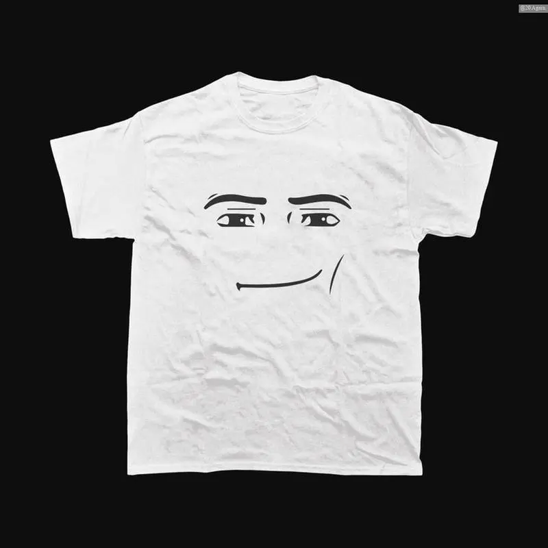 [100% Cotton] Roblox Man Face T-Shirt, Meme Shirt, Funny Shirt, Gift For Gamers , Classic Vintage T-Shirt Collection Adult Unisex T-Shirt Golf Gift T-Shirt For Men And Women t0106Father's Day Gift Graphic Tee