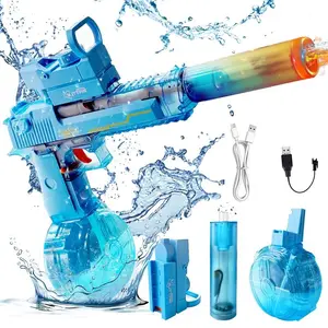 Multifunction Automatic Water Gun - Electric Automatic Squirt Guns with High Capacity, Long Range, LED Lights, Durable for Pool Parties, Summer Outdoor Fun