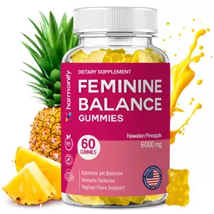 HARMONIFY Feminine Balance Gummies Pineapple – Probiotics for Women & Vaginal Probiotics Supplement – Vegan, Gluten-Free Womens Probiotic – 60 Gummies