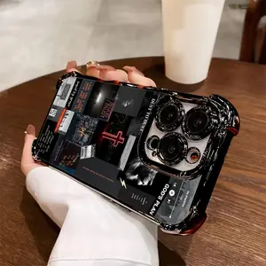 Jesus with Lion Design Pattern Four Corner Anti-Fall Phone Case Transparent Electroplated Protective Cover for iPhone 17 16 Pro Max 15 Plus 14 13 12 11 E