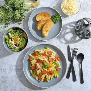 Rockaway Round Stoneware Dinnerware Set for 4