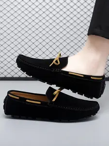 Men's Business Style Solid Color Loafers, Office Shoes, Casual Comfortable Flat Loafers for Daily Wear, Fashionable Shoes for Men, Boy, Low Top Loafers