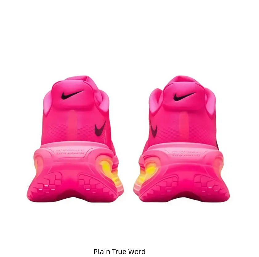 Hyper Pink Running Shoes for Women - Max Cushion Sneakers with Visible Air Pods & Breathable Mesh Upper