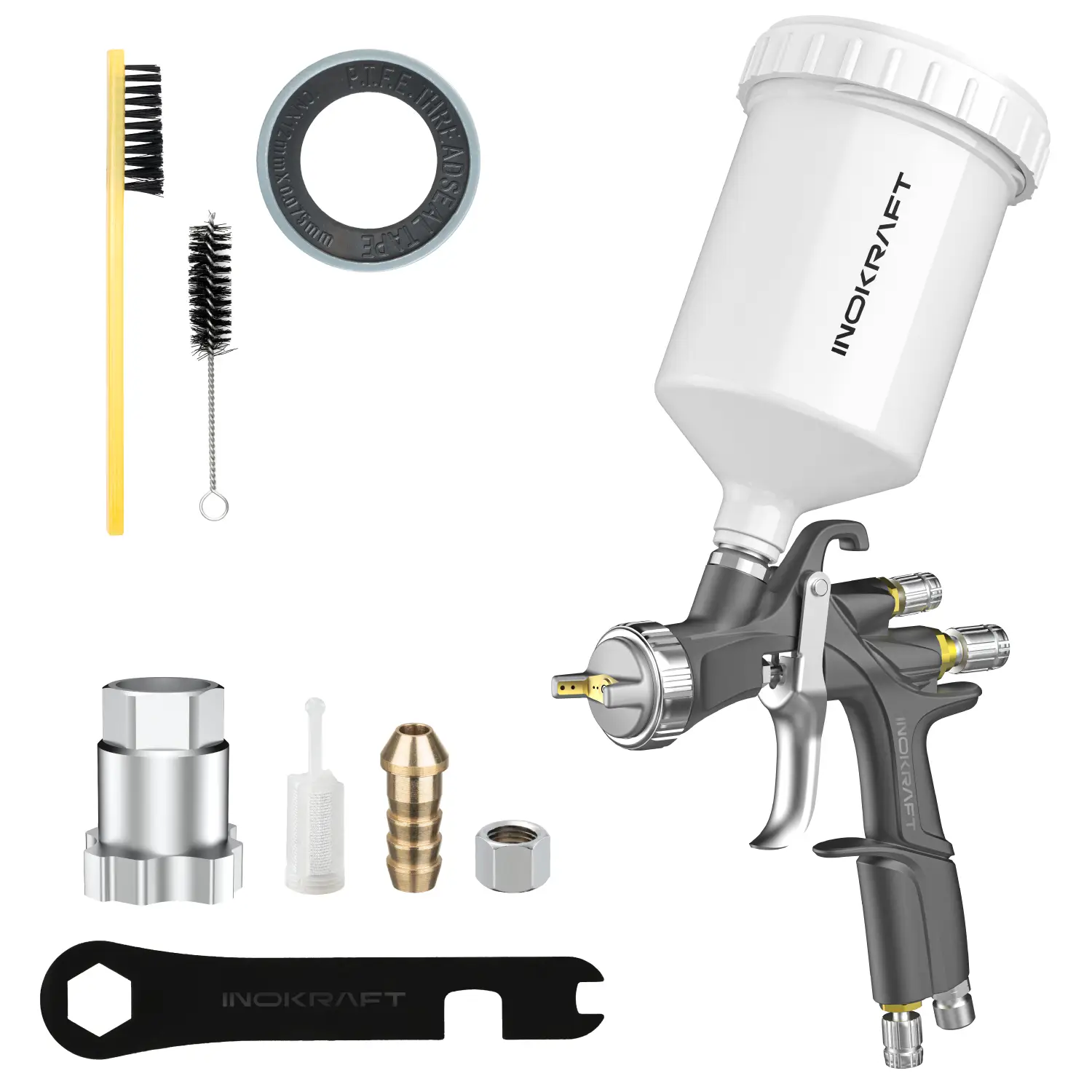 InoKraft DRIZZLE D1-LVLP Spray Gun Basic Kit for Cars & House DIY Painting