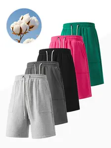 Men’s solid shorts with pocket waist, lightweight breathable shorts, casual breathable comfortable shorts for running, gym workouts, men’s bottoms for all seasons