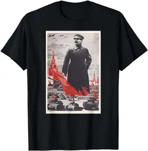 NEW LIMITED Joseph Stalin Vintage USSR Retro Soviet Poster TShirt