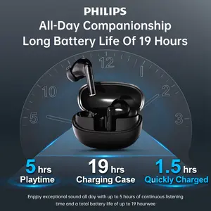 Philips Wireless Earphones V6.0 Version, Long Battery Life, Comfortable Fit, Wide Compatibility, Latest Model, Stereo Sound