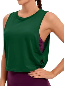 Women's Solid Color Sports Tank Top, Breathable Quick Drying Sleeveless Sports Top, Fitness Top, Athletic Style Activewear, Ladies Sportswear for Yoga Gym Workout, Athletic Apparel, Sleeveless Workout Tops, Breathable Athletics