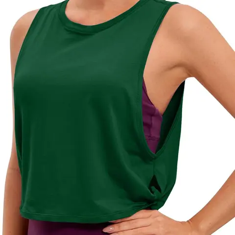 Women's Solid Color Sports Tank Top, Breathable Quick Drying Sleeveless Sports Top, Ladies Sportswear for Yoga Gym Workout, Yoga Sports Clothing, Activewear Sporty Vest, Activewear Pieces