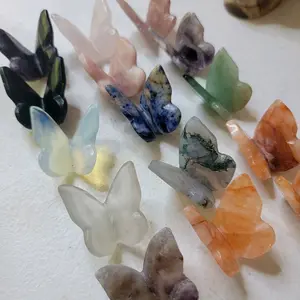 Natural Gemstone Crystal Butterfly - Colorful Crystal Butterfly Collection for Natural Gemstone Enthusiasts