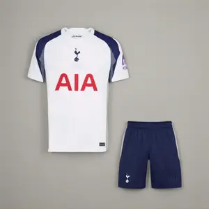 Tottenham Hotspur 2025/26 Home and Away Full Set Soccer Kit, Premium Fabric Match Style Set M