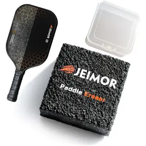 Pickleball Paddle Eraser Paddle Cleaner for Carbon Fiber & Graphite Paddles Removes Ball Residue & Dust Restores Spin & Grip Includes Clear Carry Case