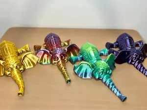 3D Printed Flexi Elephant, Articulated Elephant, Elephant Lover, Balancing Elephant Figurine, Rainbow |Seen on TIKTOK| Decor Gift