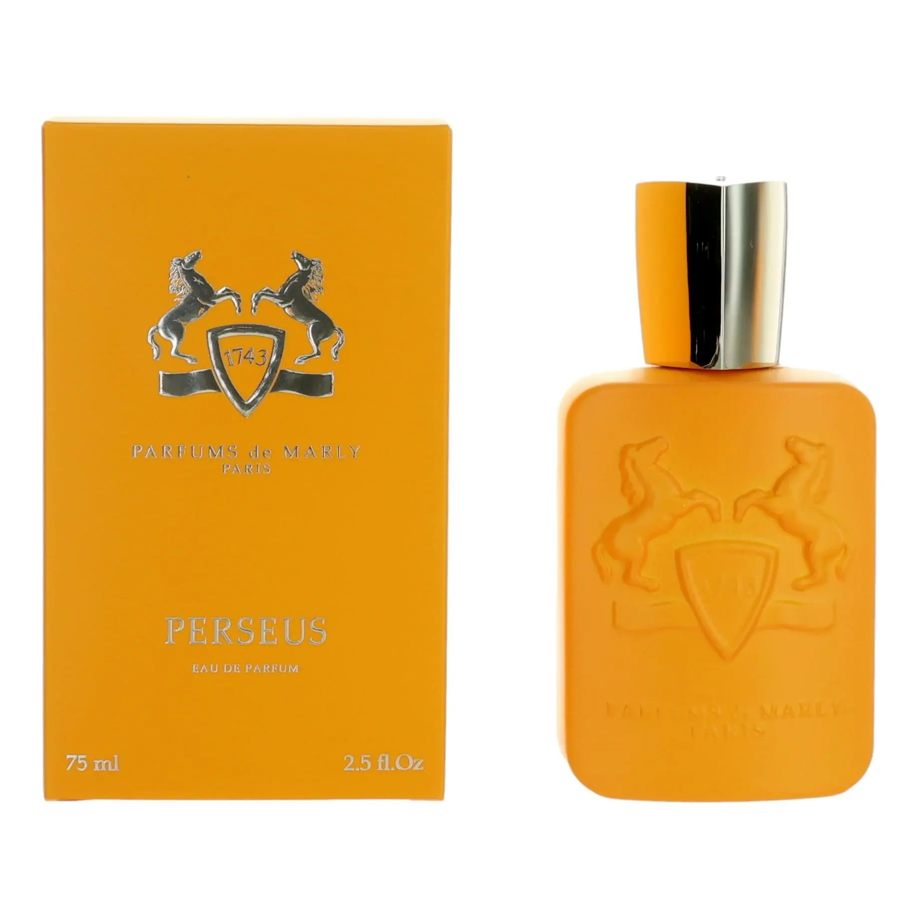 Men's Parfums De Marly Perseus Fresh Woody EDP Spray - 2.5 oz Spray Bottle, Male Wear Fragrance with Amber, Cedarwood Notes, Signature Scent, Single Item, 2 To 2.9 Fl Oz, Citrus, Green Mandarin