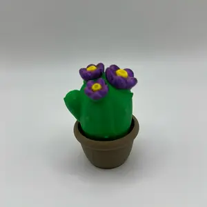 Layers in Green Designs 3D Printed Clicky Cactus Clicker Figurine - Lightweight Stress-Relief Toy for Anxiety Relief and Focus Squishy Maker Squishies