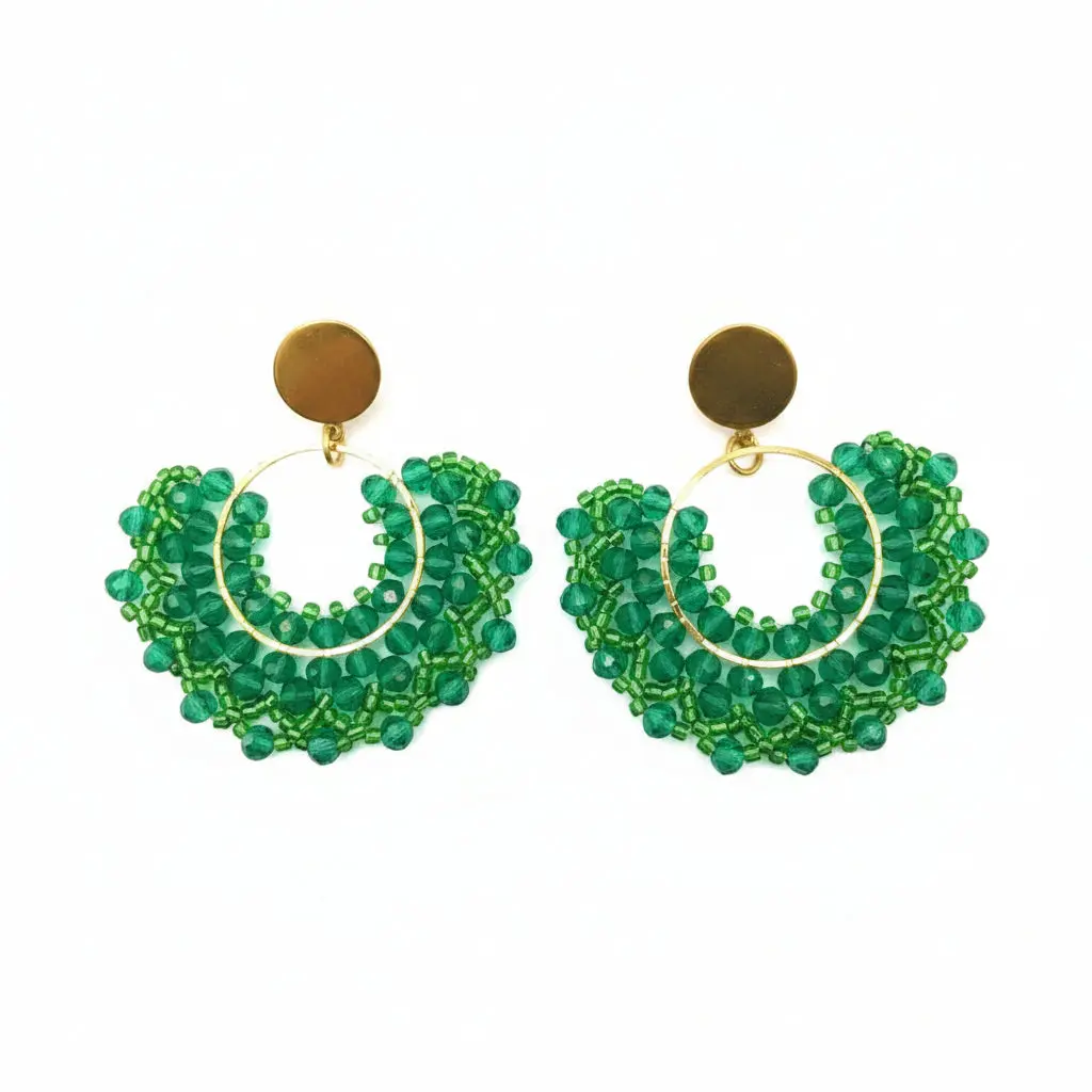 Woven-Garland Drop Earrings