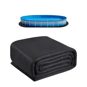 VEVOR Oval Pool Liner Pad, 12x 24 ft Pool Liner Pad for Above Ground Swimming Pools, Extra-Thick Pool Mat, Prevents Punctures, Recycled Geotextile Material Underlayment Pad, Extend Liner Life
