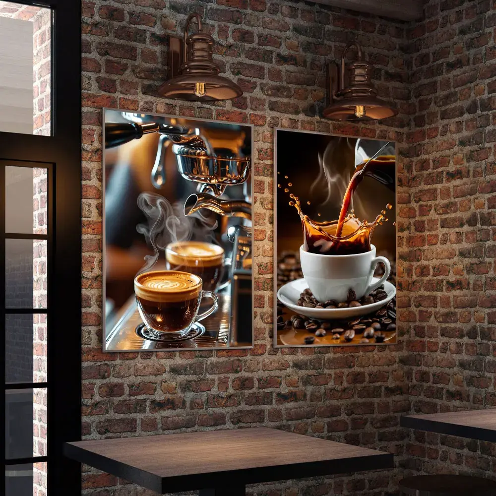 [Sale off up to 55%] [Free Ship] Vintage Coffee Bean Poster, Hand Coffee Espresso Latte Cup Art Print, Coffee Wall Art, Kitchen Decor, Cafe Wall Decor, Bar Home Decor
