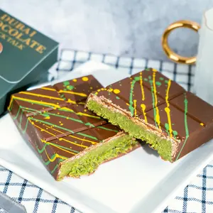 SnackTalk Dubai Chocolate - Milk Chocolate with Pistachio Filling, 200g - Crunchy & Creamy, Premium Treat