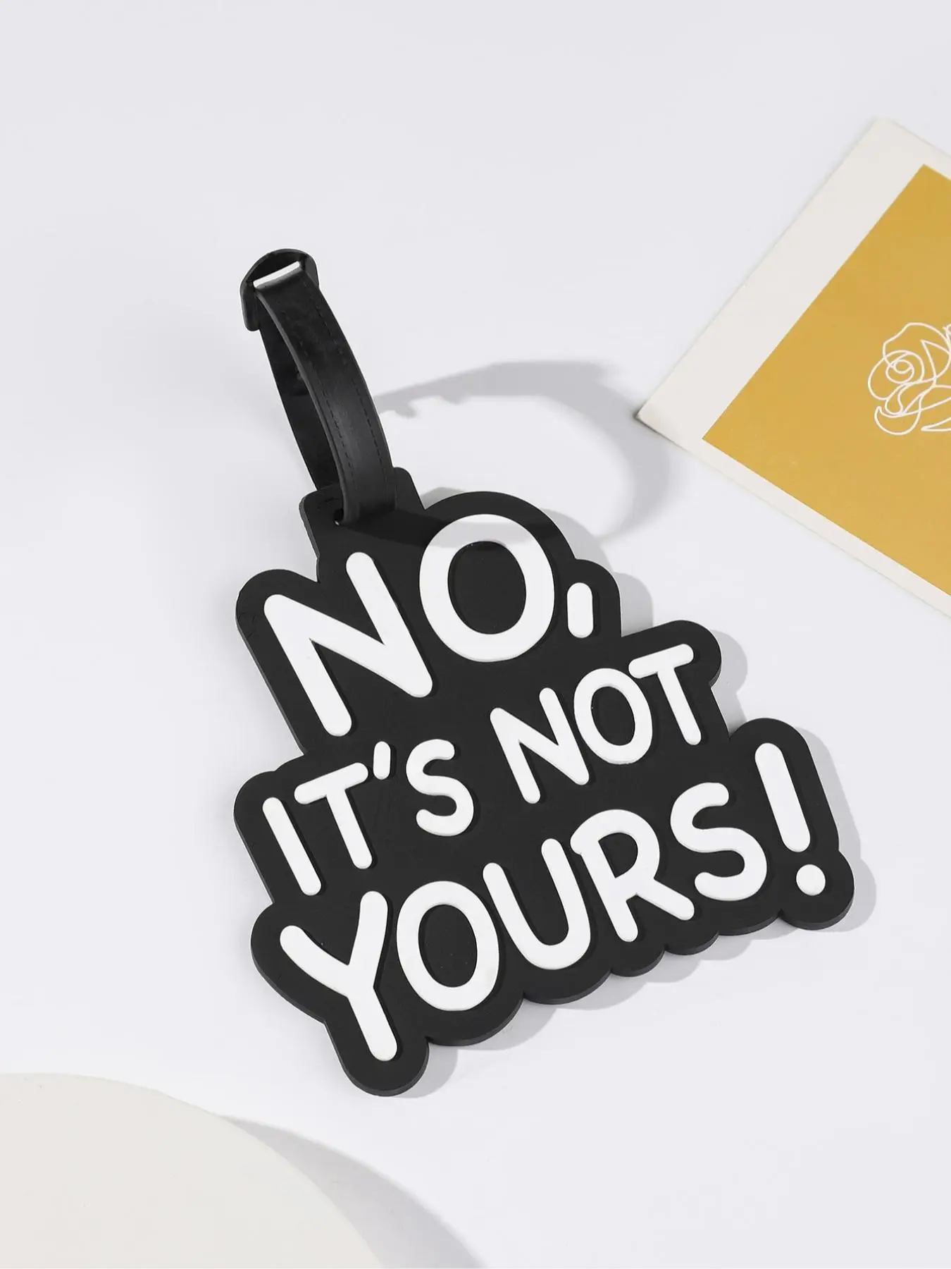Minimalist Creative Cute Slogan Graphic Hanging Luggage Tag, Letter Shaped Luggage Tag, Anti-lost Bag Tag for Travel, Bag Charms