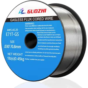 Flux Core Welding Wire, E71T-GS .030" 1-Pound Spool Gasless Mild Carbon Steel Mig Welding Wire