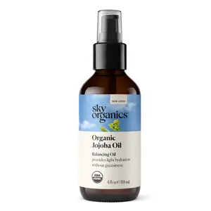 Sky Organics Jojoba Oil for Face 4oz, Light Hydration, Helps Reduce Excess Oiliness for Oily, Combination Skin, Lightweight Hydrating Moisturizer