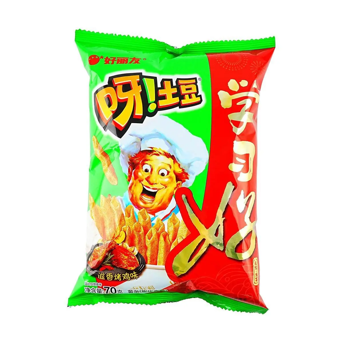 ORION.CN Orion Potato Sticks Crispy Roasted Chicken Flavor 70g - Savory Korean Snack