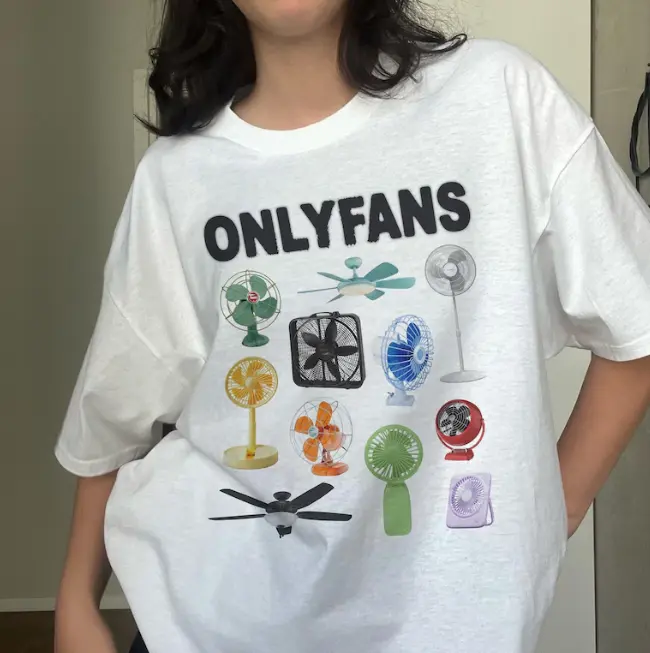 ONLYFANS Cursed T-Shirt, Ironic Twitter Meme Shirt, Unisex Vintage Graphic Tees Gothic Grunge Y2k Emo Scene Amity Affliction Style Clothes Menswear Womenswear Streetwear