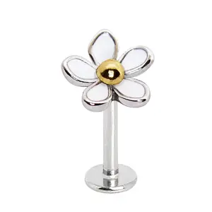 Sweet White Daisy Stud - Stainless Steel Sweet White Daisy Stud - Stainless Steel