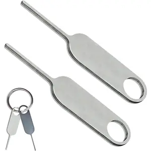 2 count Universal SIM Card  Tray Ejector Pin and Alro Nest Doorbell  Reset   Opener, Sim Eject Tool for All Cell iPhones  , Mobile, inclued Key Ring