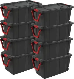 Sterilite Tote IND Wheeled Black 40GA 14699002