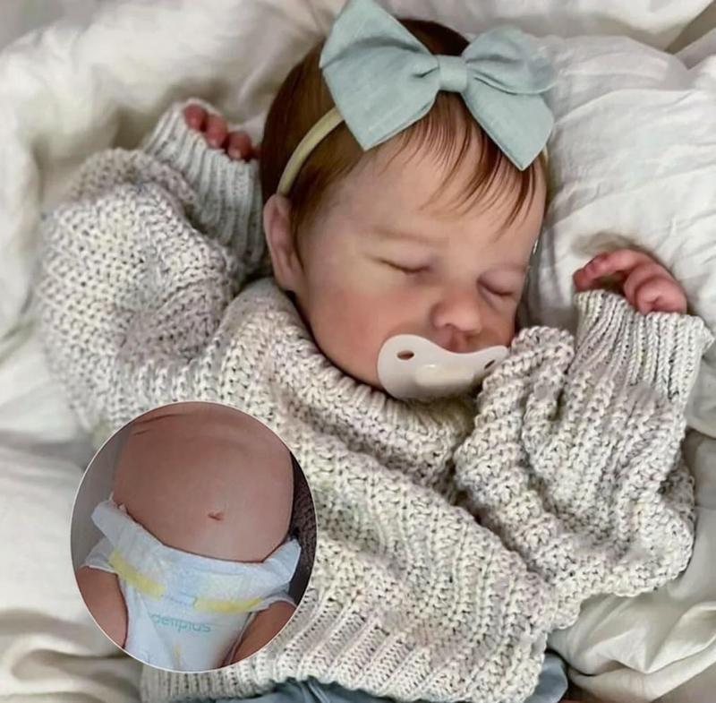 Reborn Baby Dolls Full Body Vinyl Girl 20 Inch Realistic Newborn Baby Dolls Anatomically Correct Real Looking Baby Doll with Rooted Hair