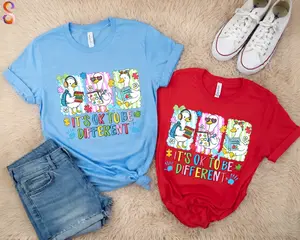 It’s OK To Be Different Cute Goose Tee, Colorful Puzzle Graphic Shirt, Positive Quote T-Shirt, Kindness Message Tee, Retro Washed Style Shirt, Everyday Casual Graphic Tee