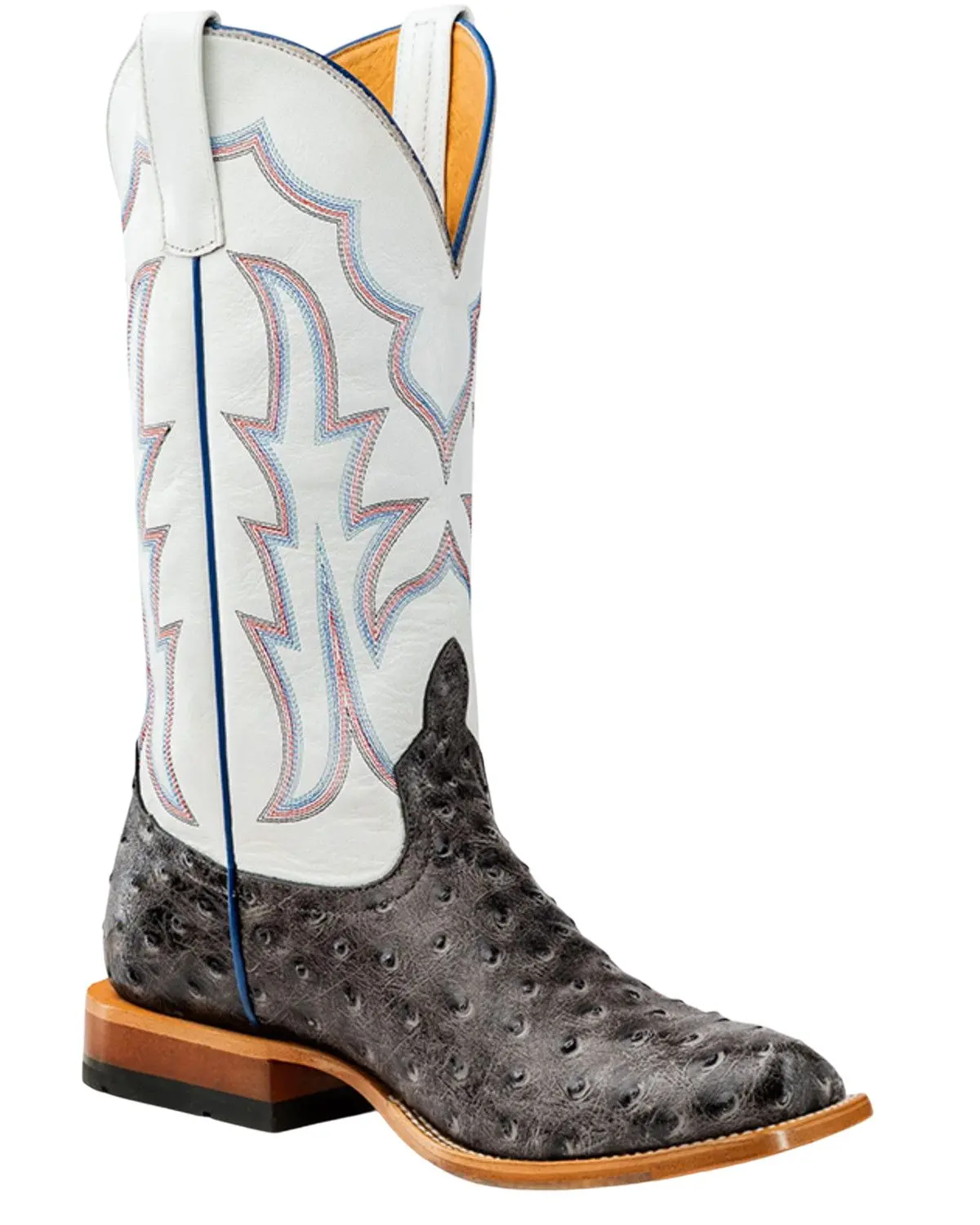 Horse Power Men's Men'S Ostrich Print Western Boot Square Toe - Hp2503