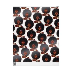 Minding my business with coffee wrapping paper, Black girl magic wrapping paper