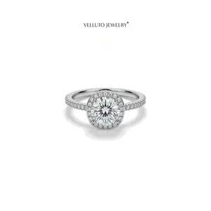 Platinum-Plated Moissanite Adjustable Ring, 2.0 Carat Total Weight – Double Refractive Properties, Modern Fashion, Sparkles Like a Diamond