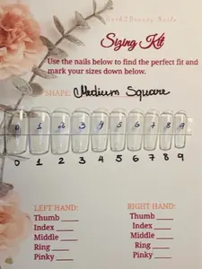 Nail Sizing Kit/Press On Nails/Ready To Ship