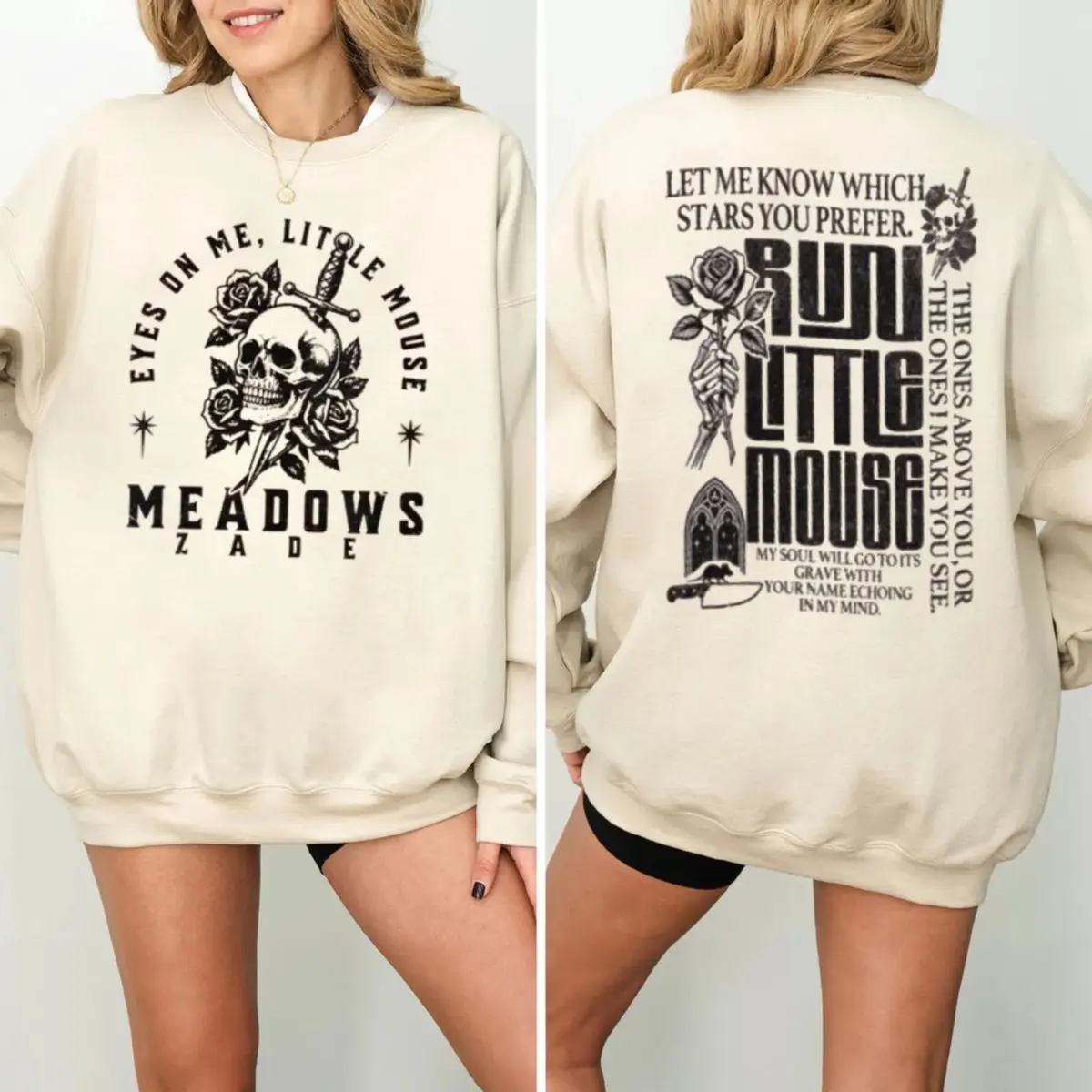 Vintage Run Little Mouse Zade Meadows Smut T-Shirt Sweatshirt Hoodie, Haunting Adeline T Shirt , Spicy Book Lover Gift, Dark Romance Shirt, Bookish Sweatshirt, Unisex Sweater Pullover Tee