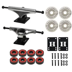Core Hollow Skateboard Trucks 8.63" + 52mm Spitfire Burners Wheels, Abec 5 Bearings
