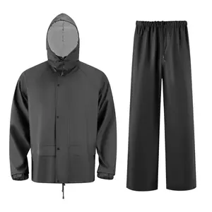 Heavy-Duty Waterproof Rain Suit for Men, Rain Gear Jacket and Pants Set for Outdoor Work, Fishing, Hiking & Travel