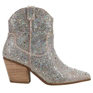 Matisse Womens Harlow Pointed Toe  Casual Boots Ankle Mid Heel 2-3" - Silver