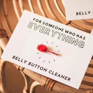 1pc/2pcs Red Belly Button Lint Brush Gag Gift, Stocking Stuffer, Belly Button Cleaner, Funny Gift For Christmas Stockings, Novelty Gifts, Unique Birthday Gifts, Party Favor