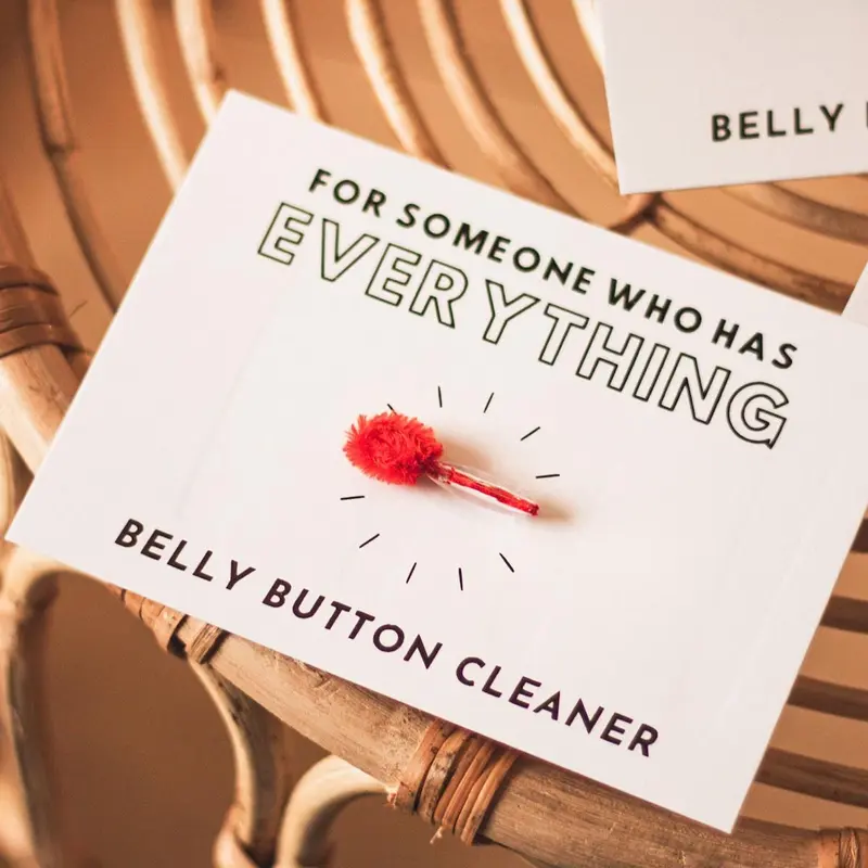 1pc/2pcs Red Belly Button Lint Brush Gag Gift, Humor Gift, Belly Button Cleaner, Funny Stocking Stuffer, Novelty Birthday Gift, Party Favor and Party Bag Filler