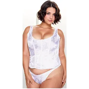 Plus Size Brocade Corset