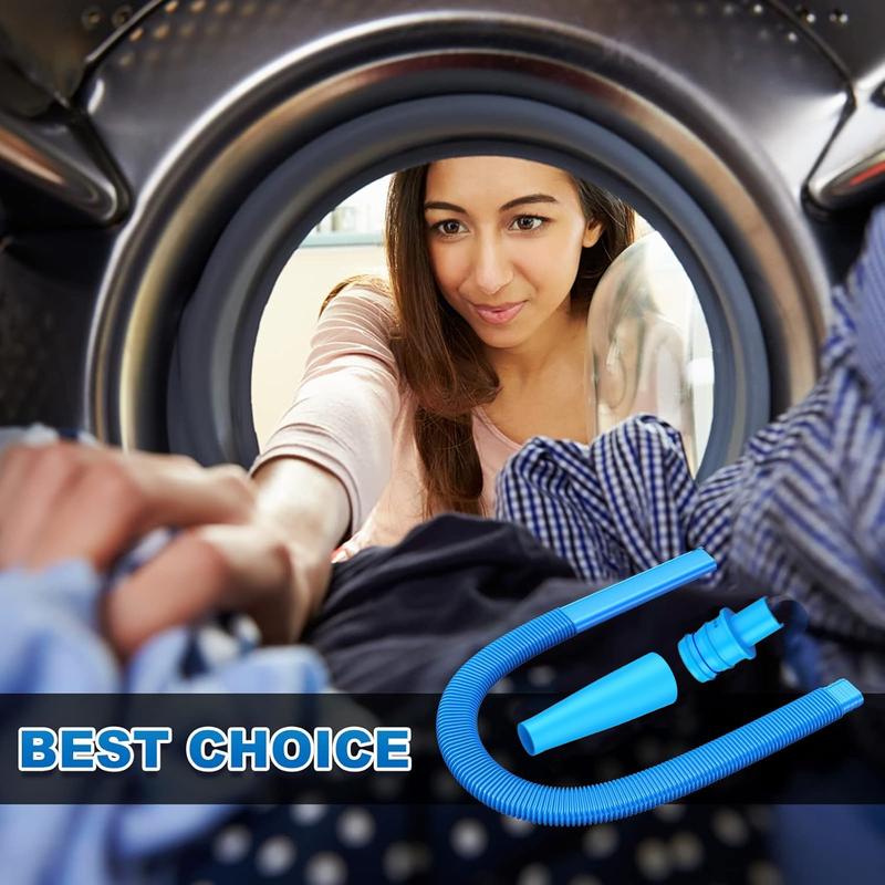 Dryer Vent Cleaner Kit, Dryer Lint Vacuum Attachment Compatible with Most Vacuum Cleaner, Dryer Vent Cleaning Tool Vacuum Hose with Universal Connector, 31.5 Inch, Blue