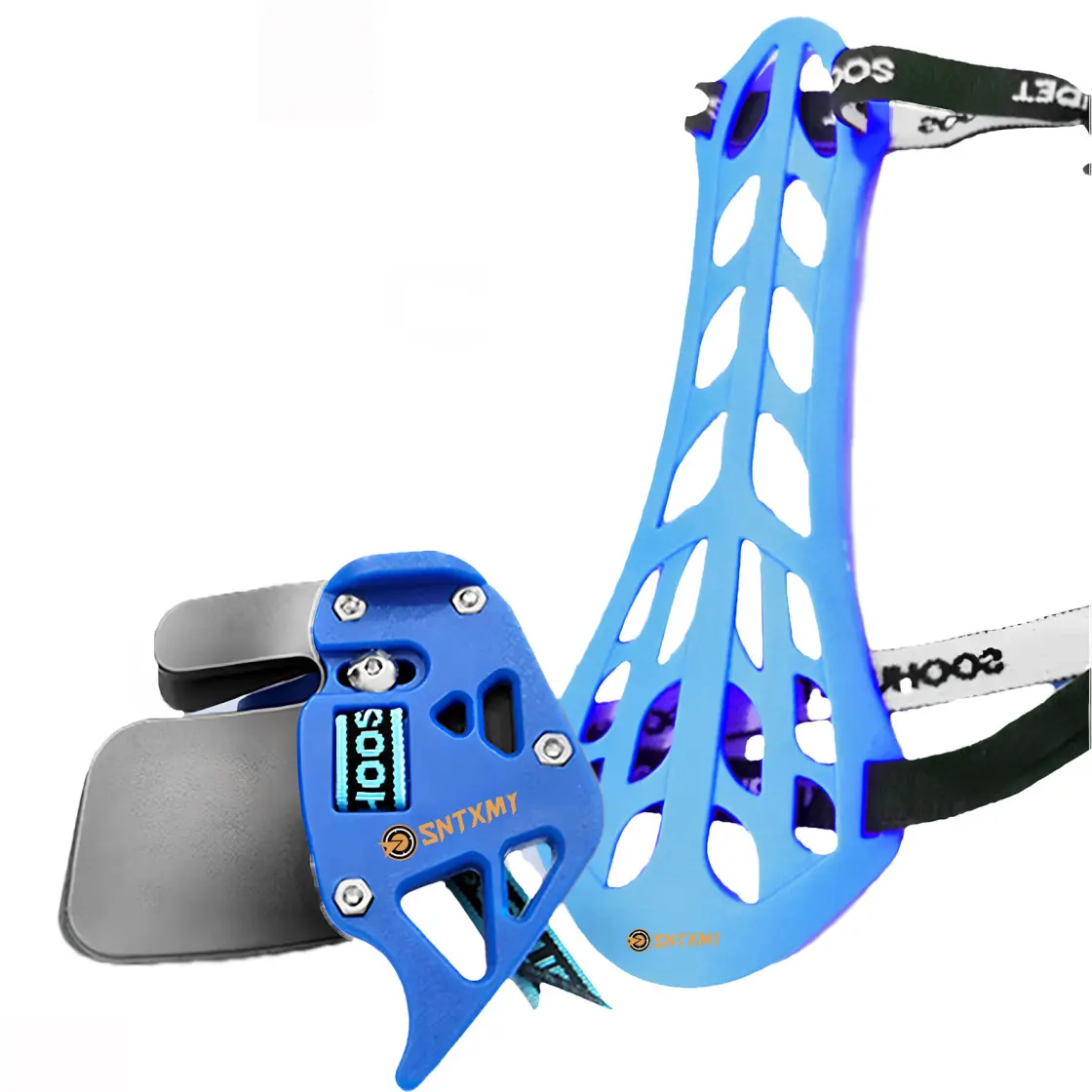 SNTXMY Women's Functional Leather Archery Finger Tab & Adjustable Elastic Strap Arm Guard Set - Lightweight, Portable, Breathable, Blister-Preventing, Consistent Release, for 3D Recurve Bows, Target Practice, Father's Day Gift, Protects Fingers & Arm