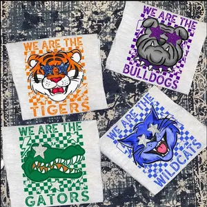 Custom Vintage Preppy Checkerboard We Are Mascot School Name Shirt, Favorite Team Shirt, Custom Mascot Retro Shirts, Mascot shirt, Spirit