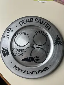 Christmas Santa and Reindeer Plate